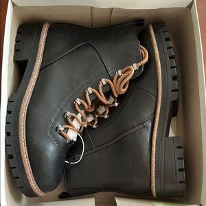 Womens Black Leather Boots